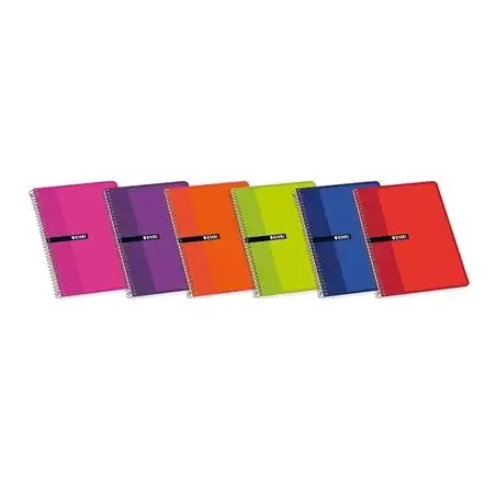 (100430102) ENRI CUADERNO ESPIRAL 80H FOLIO 60GR 4X4MM C/MARGEN TAPAS BLANDAS C/SURTIDOS