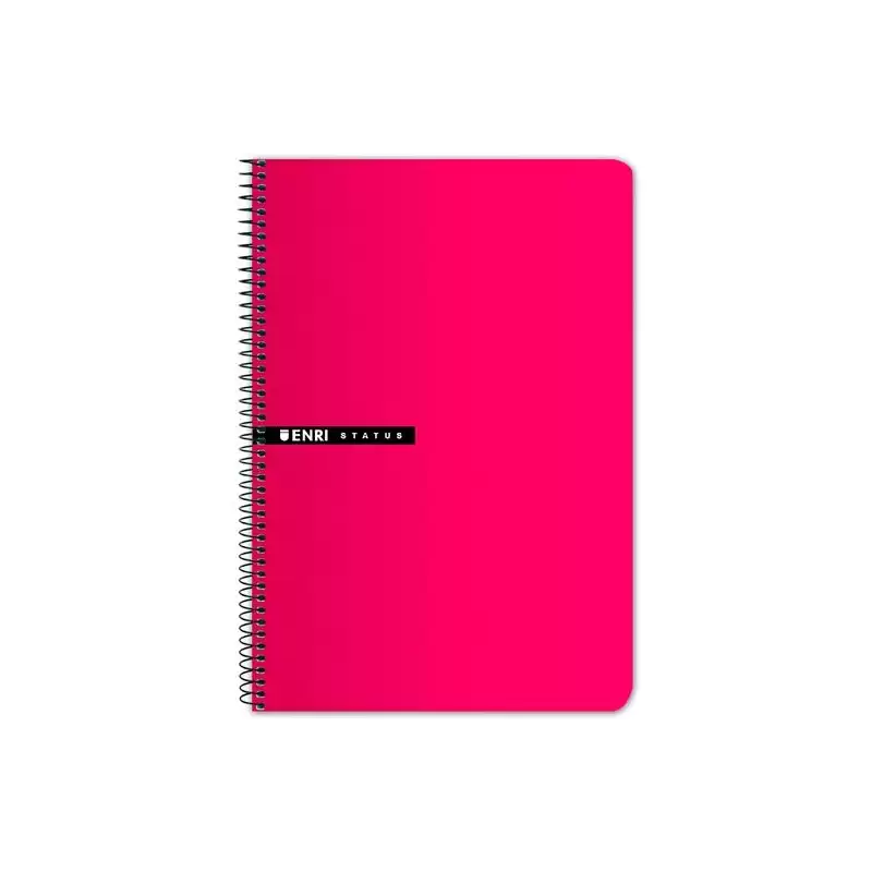 (100435749) ENRI CUADERNO ESPIRAL 100H FOLIO 70GR T/DURA 4X4 ROJO