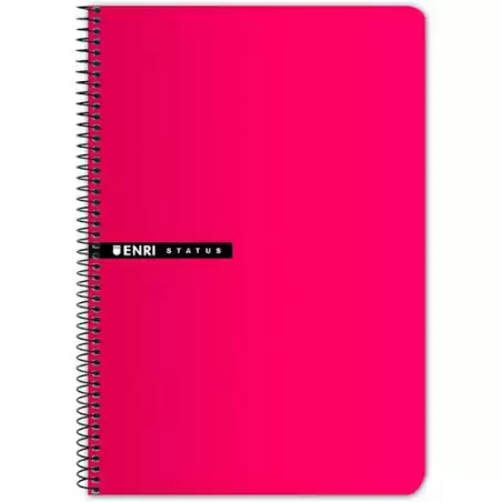 (100435749) ENRI CUADERNO ESPIRAL 100H FOLIO 70GR T/DURA 4X4 ROJO