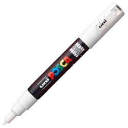 (284992000) POSCA MARCADOR  PC-1M NO PERMANENTE PUNTA FINA 0.7-1MM BLANCO