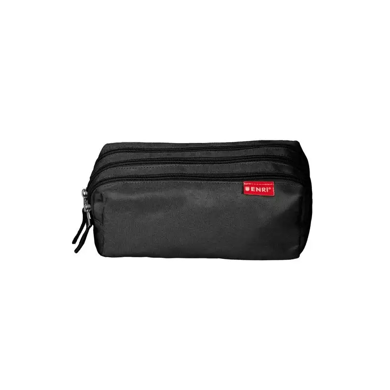 (400195236) ENRI ESTUCHE 3 CREMALLERAS POLIÉSTER NEGRO