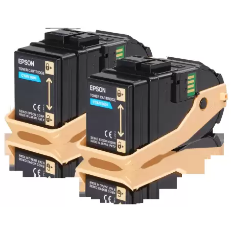 (C13S050608) EPSON ACULASER C9300 TONER CIAN (PACK 2)