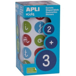(16798) APLI ROLLO GOMETS ABECEDARIO MINÚSCULAS REDONDOS 20MM