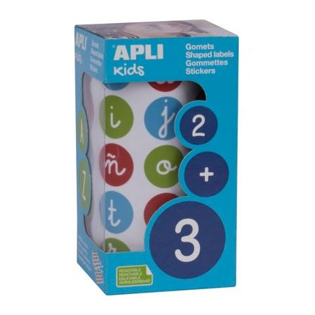 (16798) APLI ROLLO GOMETS ABECEDARIO MINÚSCULAS REDONDOS 20MM