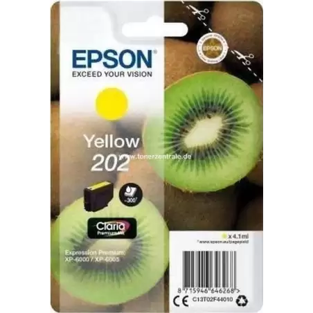 (C13T02F44010) EPSON SINGLEPACK YELLOW 202 CLARIA PREMIUM INK