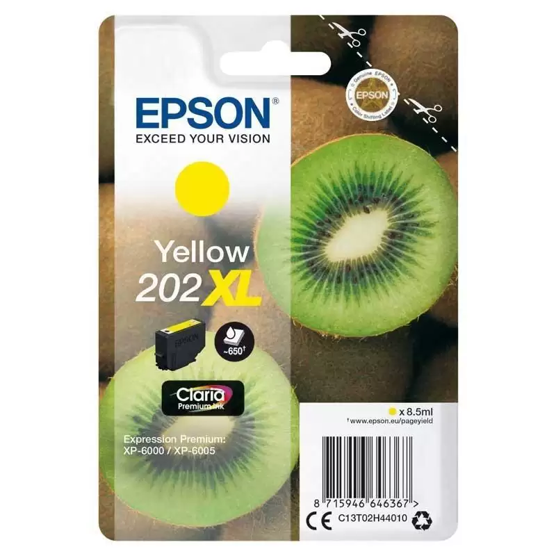 (C13T02H44010) EPSON SINGLEPACK YELLOW 202XL CLARIA PREMIUM INK