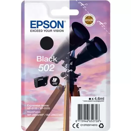 (C13T02V14010) EPSON SINGLEPACK BLACK 502 INK (XP-5100