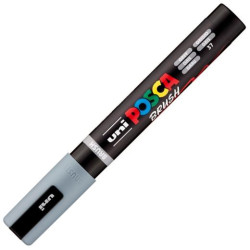 (311845000) POSCA MARCADOR PC-5BR BRUSH PUNTA M SEMIFLEXIBLE GRIS