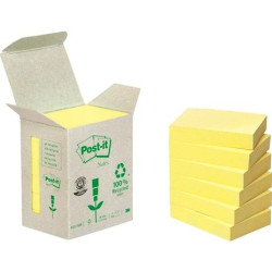 (7100172254) POST-IT BLOC NOTAS ADHESIVAS RECICLADAS 100H 38X51 CANARY YELLOW PAQUETE 6 UD