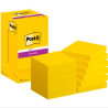 (7100290189) POST-IT BLOC NOTAS ADHESIVAS 654 SUPER STICKY 90H 76X76 ULTRA AMARILLO PAQUETE 12 UD