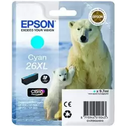 (C13T26324012) EPSON TINTA CIAN CLARIA PREMIUM XP 510 520 600 605 610 615 620 625 700 710 720 800 810 820 - 26XL ALTA CAPACIDAD