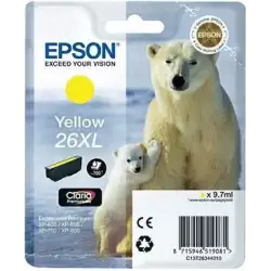 (C13T26344012) EPSON TINTA AMARILLO CLARIA PREMIUM XP 510 520 600 605 610 615 620 625 700 710 720 800 810 820 - 26XL ALTA CAP...