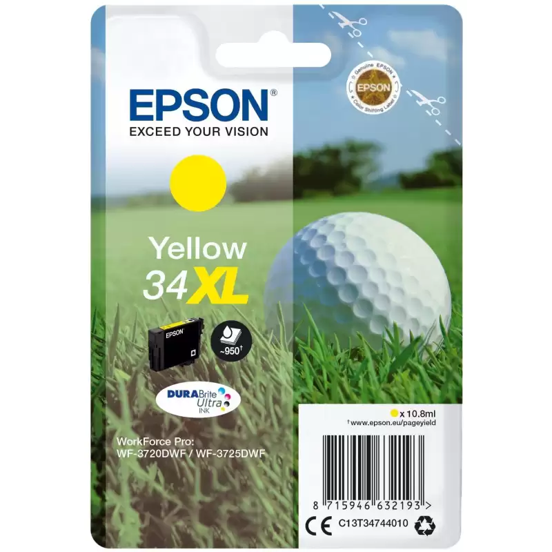 (C13T34744010) EPSON CARTUCHOS DE TINTA AMARILLO DURABRITE  ULTRA INK