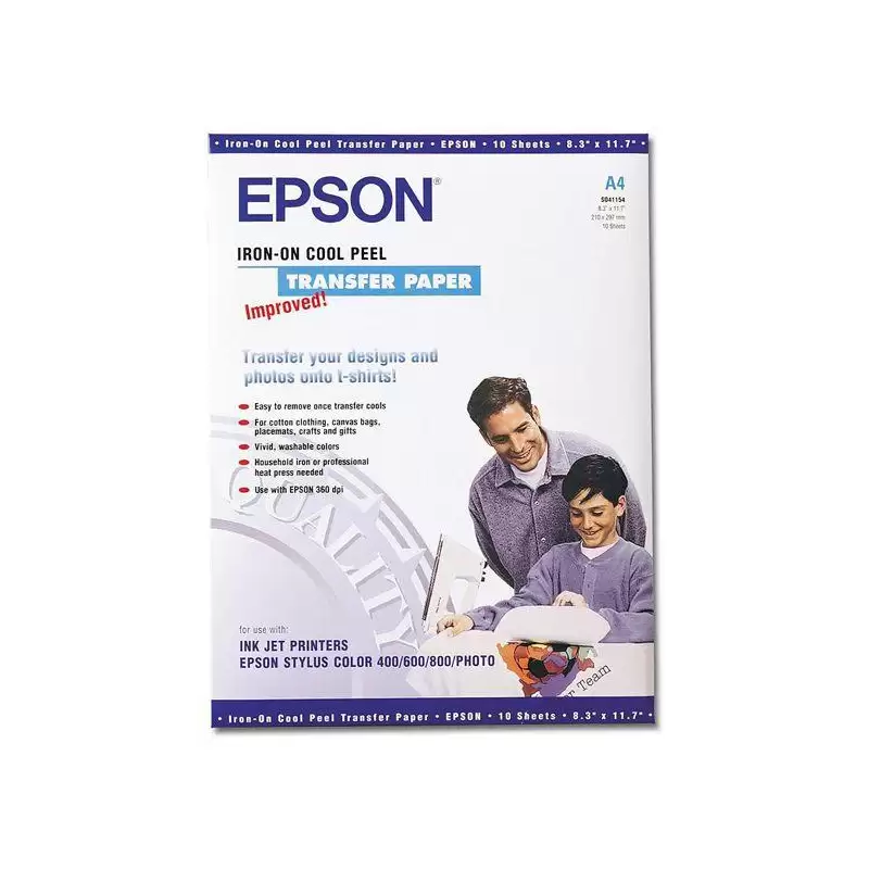 (C13S041154) EPSON PAPEL TRANSFER IRON-ON COOL PEEL