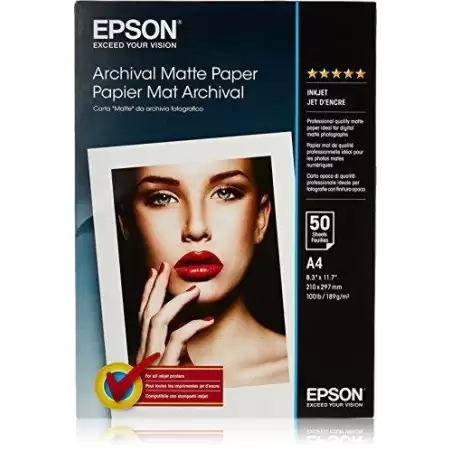 (C13S041342) EPSON PAPEL MATE LARGA DURACIÓN (ARCHIVAL MATTE PAPER) A4