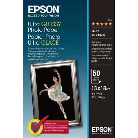 (C13S041944) EPSON PAPEL ULTRA GLOSSY PHOTO PAPER 13X18 300GR. (50HOJAS)