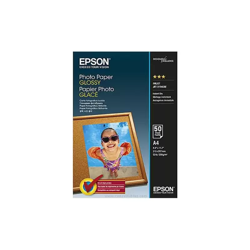 (C13S042539) EPSON PAPEL PHOTO GLOSSY A4 50 HOJAS 200 GRAMOS