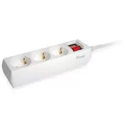 (245551) EQUIP REGLETA CON 3 TOMAS CABLE DE 1´5 METROS Y BOTÓN DE APAGADO Y ENCENDIDO