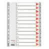 (100106) ESSELTE ÍNDICE NUMÉRICO MULTITALADRO SEPARADOR 1-12 POLIPROPILENO A4 GRIS CON CARÁTULA ÍNDICE CARTÓN COLOR