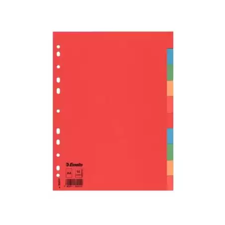 (100201) ESSELTE SEPARADORES MULTITALADRO CARTÓN A4 10 POSICIONES COLORES