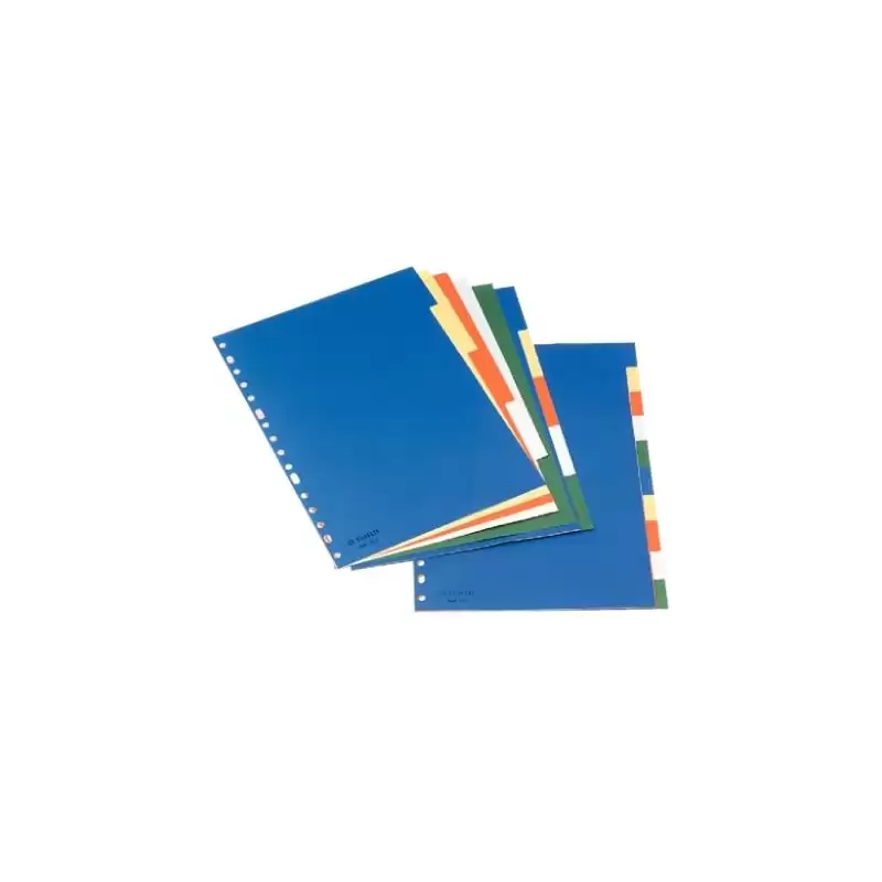 (11710) ESSELTE SEPARADORES 10 POSICIONES A4 PP COLORES CON CARÁTULA ÍNDICE CARTÓN BLANCO / NEGRO