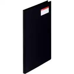 (27347) ESSELTE CARPETA CON PINZA MINICLIP LATERAL A4 C/TARJETERO PVC NEGRO