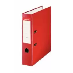 (42309) ESSELTE ARCHIVADOR PALANCA A4 LOMO ANCHO PP INTERIOR FORRADO EN PAPEL RADO CANTONERAS ROJO