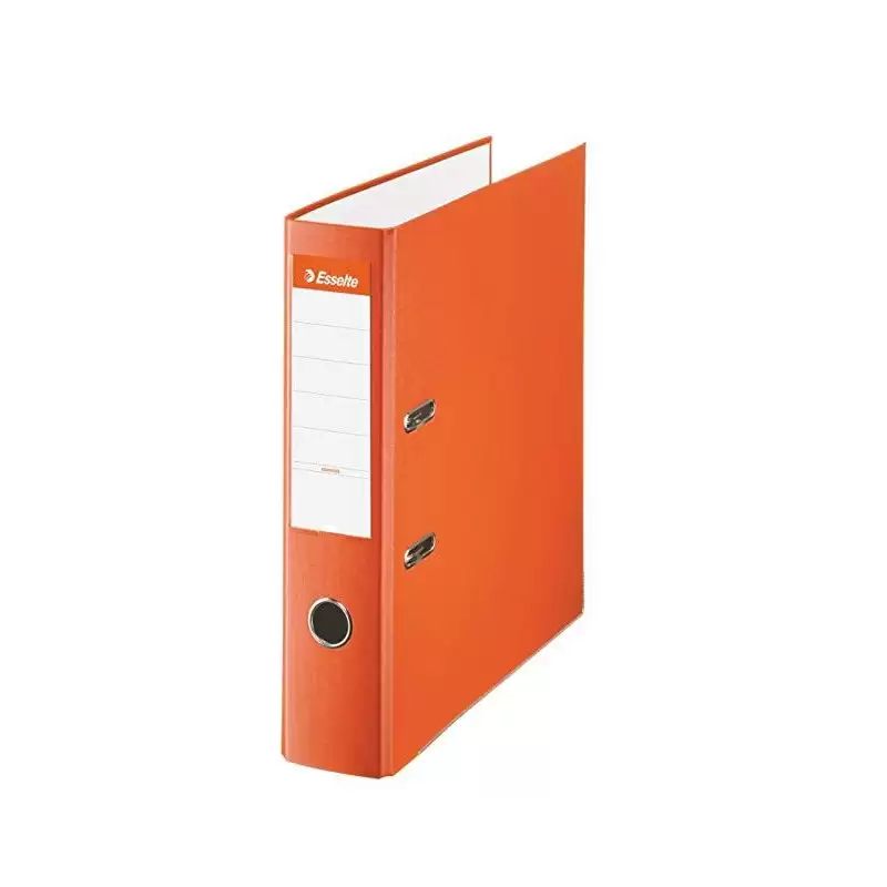 (42323) ESSELTE ARCHIVADOR PALANCA FOLIO LOMO ANCHO PP INTERIOR FORRADO EN PAPEL RADO CANTONERAS NARANJA
