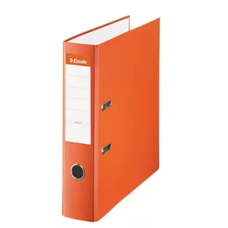 (42323) ESSELTE ARCHIVADOR PALANCA FOLIO LOMO ANCHO PP INTERIOR FORRADO EN PAPEL RADO CANTONERAS NARANJA