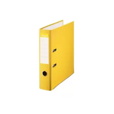 (42324) ESSELTE ARCHIVADOR PALANCA FOLIO LOMO ANCHO PP INTERIOR FORRADO EN PAPEL RADO CANTONERAS AMARILLO
