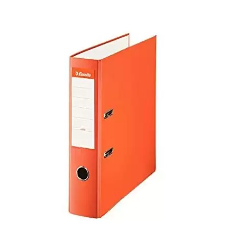 (42331) ESSELTE ARCHIVADOR PALANCA A4 LOMO ANCHO PP INTERIOR FORRADO EN PAPEL RADO CANTONERAS NARANJA