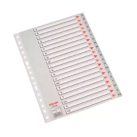 (47138) ESSELTE INDICE ABECEDARIO SEPARADOR MULTITALADRO FOLIO GRIS POLIPROPILENO