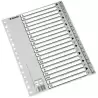 (47139) ESSELTE ABECEDARIO SEPARADOR MULTITALADRO POLIPROPILENO FOLIO GRIS CON CARÁTULA ÍNDICE CARTÓN BLANCO / NEGRO