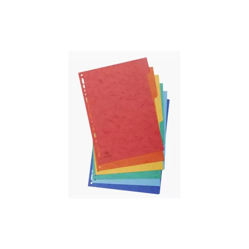 (1406E) EXACOMPTA SEPARADORES NATURE FUTURE CARTULINA LUSTRADA 225GR 6 POSICIONES A4 COLORES
