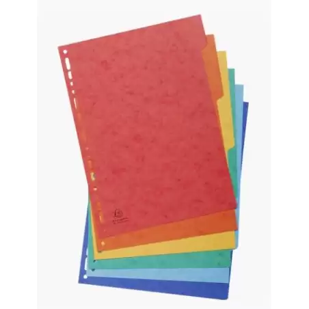 (1406E) EXACOMPTA SEPARADORES NATURE FUTURE CARTULINA LUSTRADA 225GR 6 POSICIONES A4 COLORES