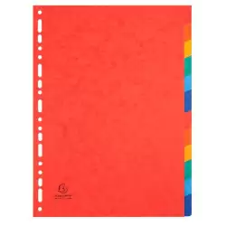 (1412E) EXACOMPTA SEPARADORES NATURE FUTURE CARTULINA LUSTRADA 225GR 12 POSICIONES A4 COLORES