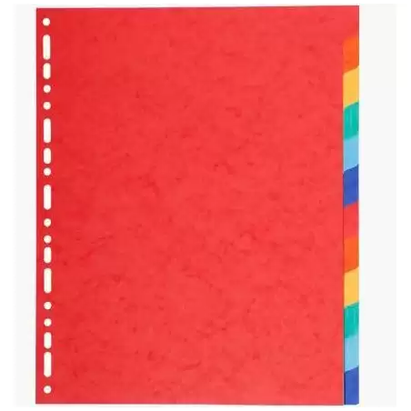 (2112E) EXACOMPTA SEPARADORES 12 POSICIONES A4 MAXI CARTULINA 220GR