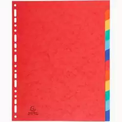 (2412E) EXACOMPTA SEPARADORES NATURE FUTURE CARTULINA LUSTRADA 225GR 12 POSICIONES A4+ C/SURTIDOS