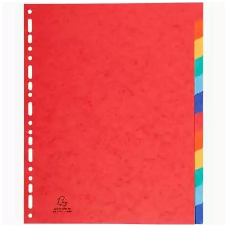 (2412E) EXACOMPTA SEPARADORES NATURE FUTURE CARTULINA LUSTRADA 225GR 12 POSICIONES A4+ C/SURTIDOS