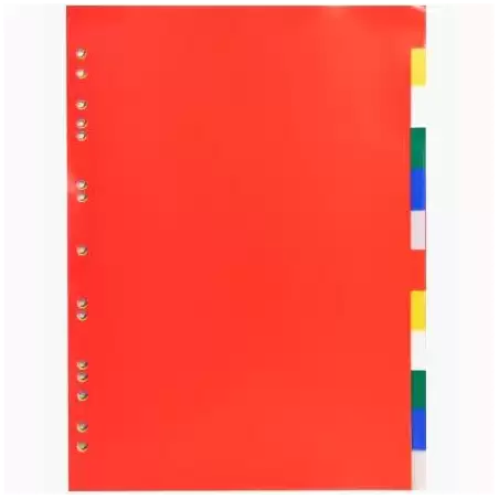 (3012E) EXACOMPTA SEPARADORES 12 POSICIONES A4 PP FLEXIBLE OPACO COLORES NEUTROS