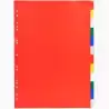 (3012E) EXACOMPTA SEPARADORES 12 POSICIONES A4 PP FLEXIBLE OPACO COLORES NEUTROS