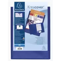 (43502E) EXACOMPTA CARPETA DE PROYECTOS KREA COVER PERSONALIZABLE A4 POLIPROPILENO AZUL UNITARIA