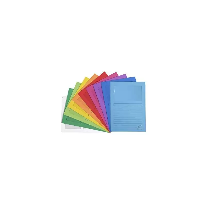 (50000E) EXACOMPTA SUBCARPETA A4 FOREVER CON VENTANA SURTIDAS 120GR -50U-