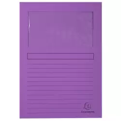 (50101E) EXACOMPTA SUBCARPETA A4 FOREVER CON VENTANA VIOLETA 120GR -100U-