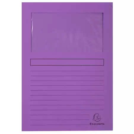 (50101E) EXACOMPTA SUBCARPETA A4 FOREVER CON VENTANA VIOLETA 120GR -100U-