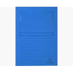 (50102E) EXACOMPTA SUBCARPETA A4 FOREVER CON VENTANA AZUL MARINO 120GR -100U-