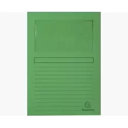 (50103E) EXACOMPTA SUBCARPETA A4 FOREVER CON VENTANA VERDE 120GR -100U-