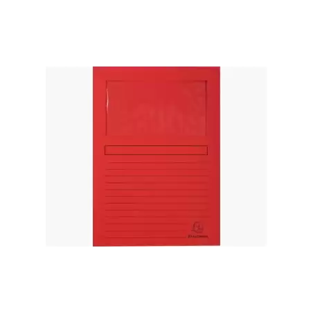 (50105E) EXACOMPTA SUBCARPETA A4 FOREVER CON VENTANA ROJO 120GR -100U-