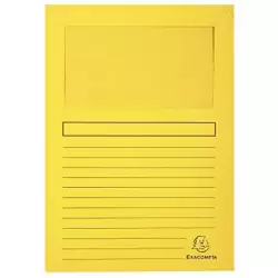 (50109E) EXACOMPTA SUBCARPETA A4 FOREVER CON VENTANA AMARILLO 120GR -100U-