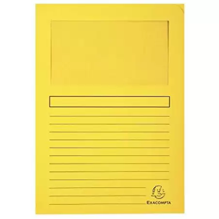 (50109E) EXACOMPTA SUBCARPETA A4 FOREVER CON VENTANA AMARILLO 120GR -100U-